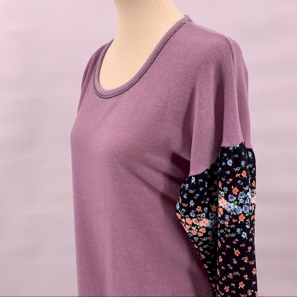 Twenty Second Mixed Material Baloon Sleeve Top Med - Picture 7 of 8